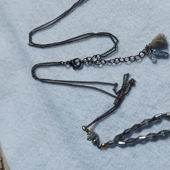 llonna & lilly Two-Tone Crystal, Stone & Bead Tassel Necklace - Picture 4 of 6